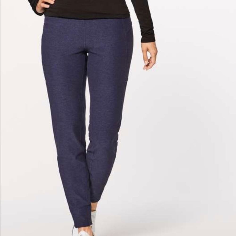 Lululemon Pants Jogger Size 4 Run On Hero Heathered Blue Active Running Sweats